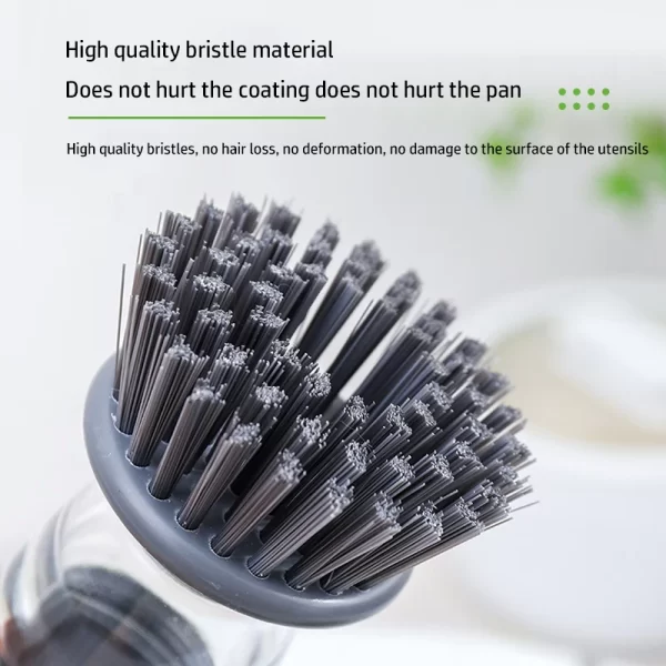 Soap Dispensing Palm Brush Kitchen Wash Pot Dish Brush Washing Utensils With Liquid Soap Dispenser Household Cleaning Accessorie